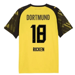 Maglia Calcio BVB Borussia Dortmund Ricken #18 2025-26 Prima Uomo