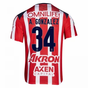 Maglia Calcio CD Guadalajara A. Gonzalez #34 2025-26 Prima Uomo