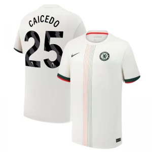 Maglia Calcio Chelsea FC 2025-26 Moisés Caicedo #25 Trasferta Uomo