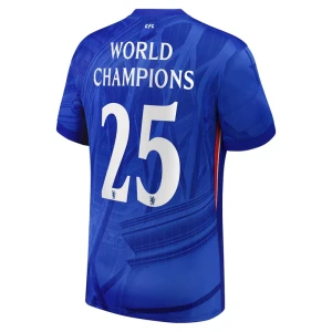 Maglia Calcio Chelsea FC World Champions #25 2025-26 Prima Uomo