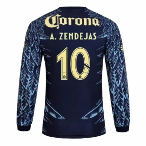 Maglia Calcio Club América 2025-26 A. ZENDEJAS #10 Trasferta Uomo Manica Lunga