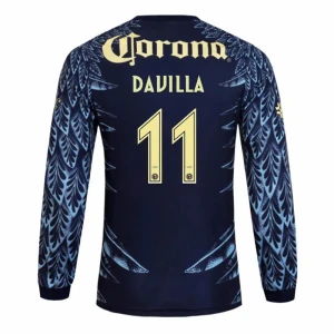 Maglia Calcio Club América 2025-26 DAVILA #11 Trasferta Uomo Manica Lunga