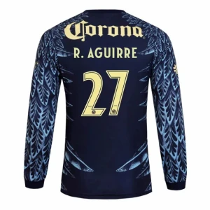 Maglia Calcio Club América 2025-26 R.AGUIRRE #27 Trasferta Uomo Manica Lunga