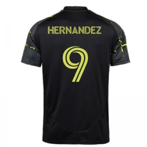 Maglia Calcio Columbus Crew 2025-26 Hernandez #9 Trasferta Uomo