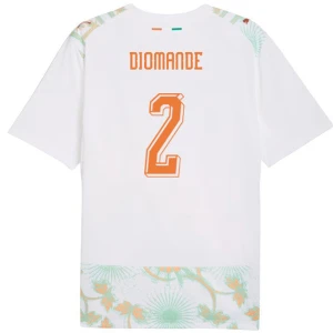 Maglia Calcio Costa d'Avorio Diomande #2 Mondiali 2026 Trasferta Uomo