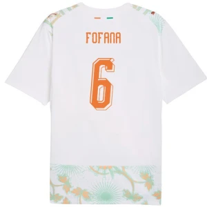 Maglia Calcio Costa d'Avorio Fofana #6 Mondiali 2026 Trasferta Uomo