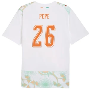 Maglia Calcio Costa d'Avorio Pepe #26 Mondiali 2026 Trasferta Uomo