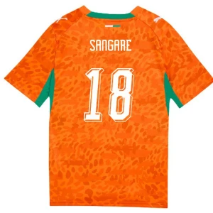 Maglia Calcio Costa d'Avorio Sangare #18 Mondiali 2026 Prima Uomo