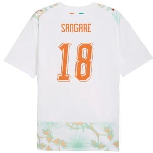 Maglia Calcio Costa d'Avorio Sangare #18 Mondiali 2026 Trasferta Uomo
