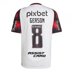 Maglia Calcio CR Flamengo 2025-26 Sponsor Gerson #8 Trasferta Uomo