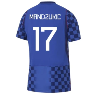 Maglia Calcio Croazia Mandzukic #17 Mondiali 2026 Trasferta Uomo