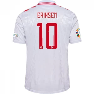 Maglia Calcio Danimarca 2024 Christian Eriksen #10 Trasferta Uomo
