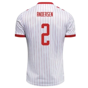 Maglia Calcio Danimarca 2026 Andersen #2 Trasferta Uomo