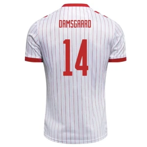 Maglia Calcio Danimarca 2026 Damsgaard #14 Trasferta Uomo