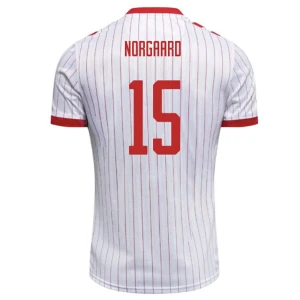 Maglia Calcio Danimarca 2026 Norgaard #15 Trasferta Uomo