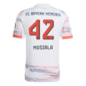 Maglia Calcio FC Bayern München 2025-26 Jamal Musiala #42 Trasferta Uomo