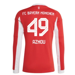 Maglia Calcio FC Bayern München Aznou #49 2025-26 Prima Uomo Manica Lunga