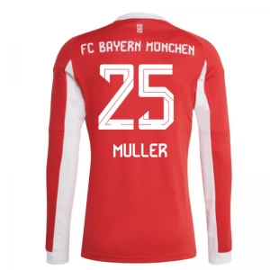 Maglia Calcio FC Bayern München Muller #25 2025-26 Prima Uomo Manica Lunga