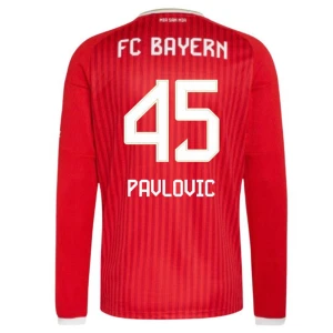 Maglia Calcio FC Bayern München Pavlovic #45 2026-27 Prima Uomo Manica Lunga