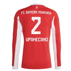 Maglia Calcio FC Bayern München Upamecano #2 2025-26 Prima Uomo Manica Lunga