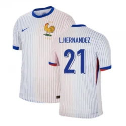Maglia Calcio Francia L. Hernandez #21 Europei 2024 Trasferta Uomo