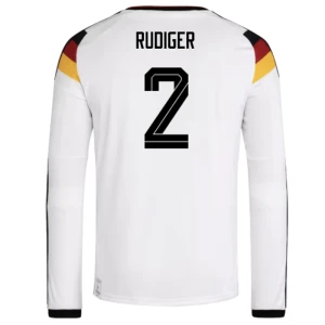Maglia Calcio Germania Antonio Rudiger #2 Mondiali 2026 Prima Uomo Manica Lunga