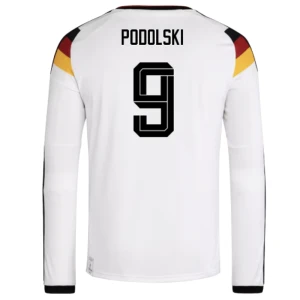 Maglia Calcio Germania Podolski #9 Mondiali 2026 Prima Uomo Manica Lunga