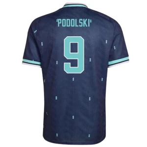 Maglia Calcio Germania Podolski #9 Mondiali 2026 Trasferta Uomo