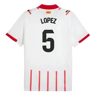 Maglia Calcio Girona FC Lopez #5 2025-26 Prima Uomo