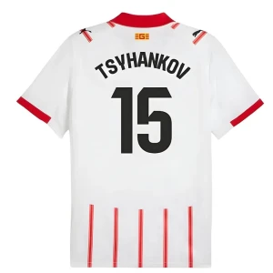 Maglia Calcio Girona FC Tsyhankov #15 2025-26 Prima Uomo