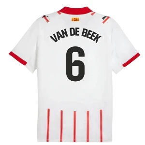 Maglia Calcio Girona FC Van De Beek #6 2025-26 Prima Uomo