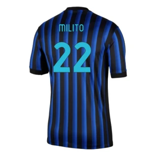Maglia Calcio Inter Milan Milito #22 2025-26 Prima Uomo