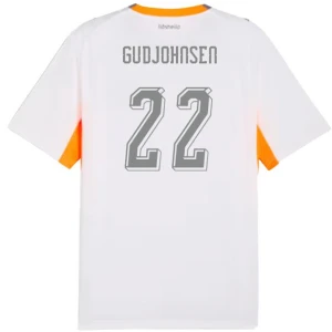 Maglia Calcio Islanda 2026 Gudjohnsen #22 Trasferta Uomo