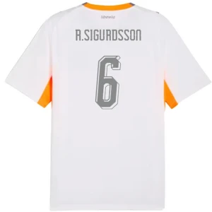 Maglia Calcio Islanda 2026 R. Sigurdsson #6 Trasferta Uomo
