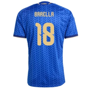 Maglia Calcio Italia Nicolò Barella #18 2026 Prima Uomo