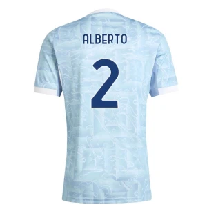 Maglia Calcio Juventus FC 2025-26 Alberto #2 Trasferta Uomo