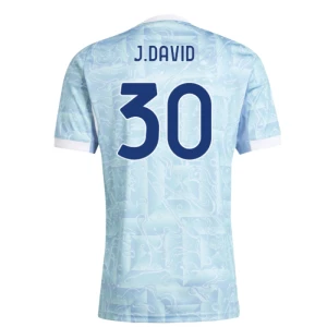 Maglia Calcio Juventus FC 2025-26 J. David #30 Trasferta Uomo