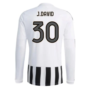 Maglia Calcio Juventus FC J. David #30 2026-27 Prima Uomo Manica Lunga