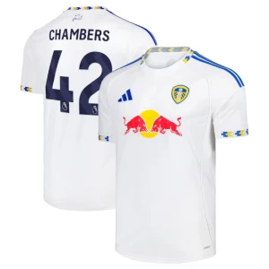 Maglia Calcio Leeds United Chambers #42 2025-26 Prima Uomo