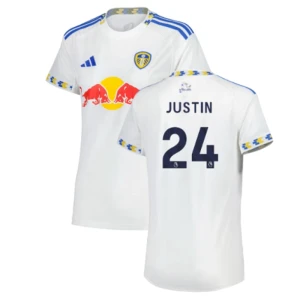 Maglia Calcio Leeds United Justin #24 2025-26 Prima Uomo