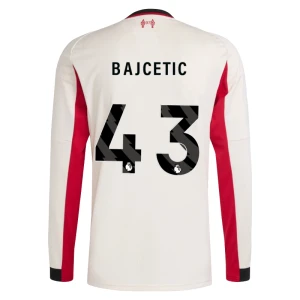 Maglia Calcio Liverpool FC 2025-26 Bajcetic #43 Trasferta Uomo Manica Lunga