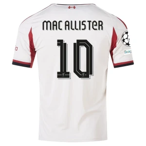 Maglia Calcio Liverpool FC 2025-26 Champions League Alexis Mac Allister #10 Trasferta Uomo