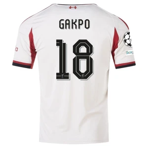 Maglia Calcio Liverpool FC 2025-26 Champions League Cody Gakpo #18 Trasferta Uomo