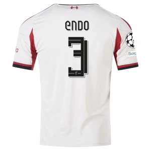 Maglia Calcio Liverpool FC 2025-26 Champions League Endo #3 Trasferta Uomo