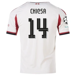 Maglia Calcio Liverpool FC 2025-26 Champions League Federico Chiesa #14 Trasferta Uomo