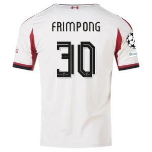 Maglia Calcio Liverpool FC 2025-26 Champions League Frimpong #30 Trasferta Uomo