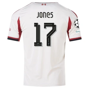 Maglia Calcio Liverpool FC 2025-26 Champions League Jones #17 Trasferta Uomo