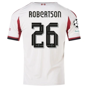 Maglia Calcio Liverpool FC 2025-26 Champions League Robertson #26 Trasferta Uomo
