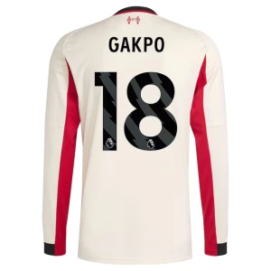 Maglia Calcio Liverpool FC 2025-26 Cody Gakpo #18 Trasferta Uomo Manica Lunga
