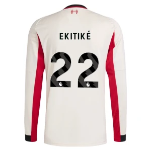 Maglia Calcio Liverpool FC 2025-26 Ekitike #22 Trasferta Uomo Manica Lunga